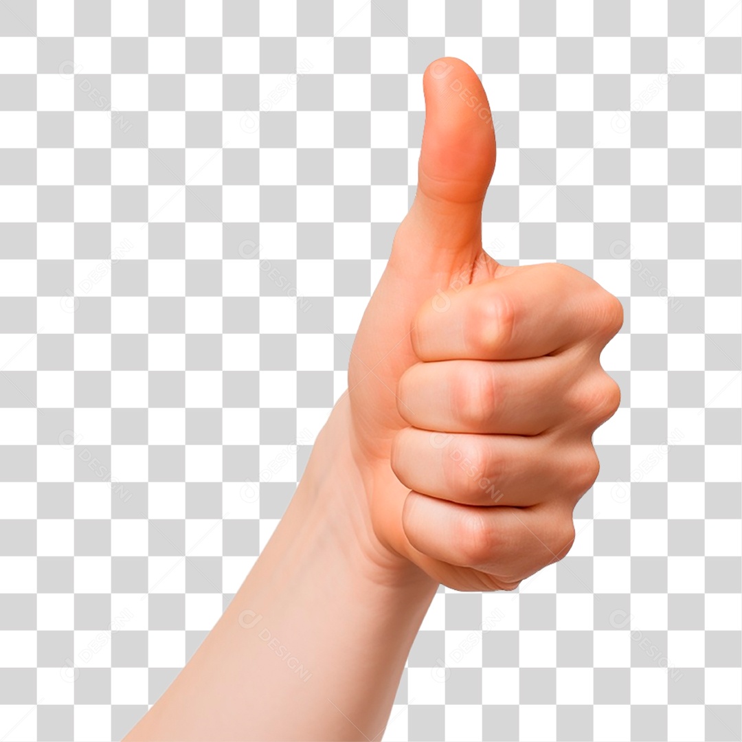 Mão Fazendo Sinal de Positivo PNG Transparente