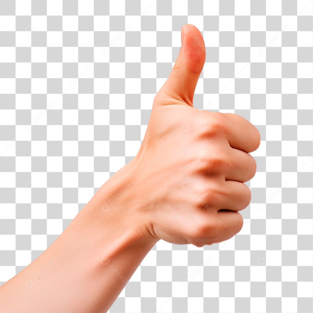 Mão Fazendo Sinal de Positivo PNG Transparente