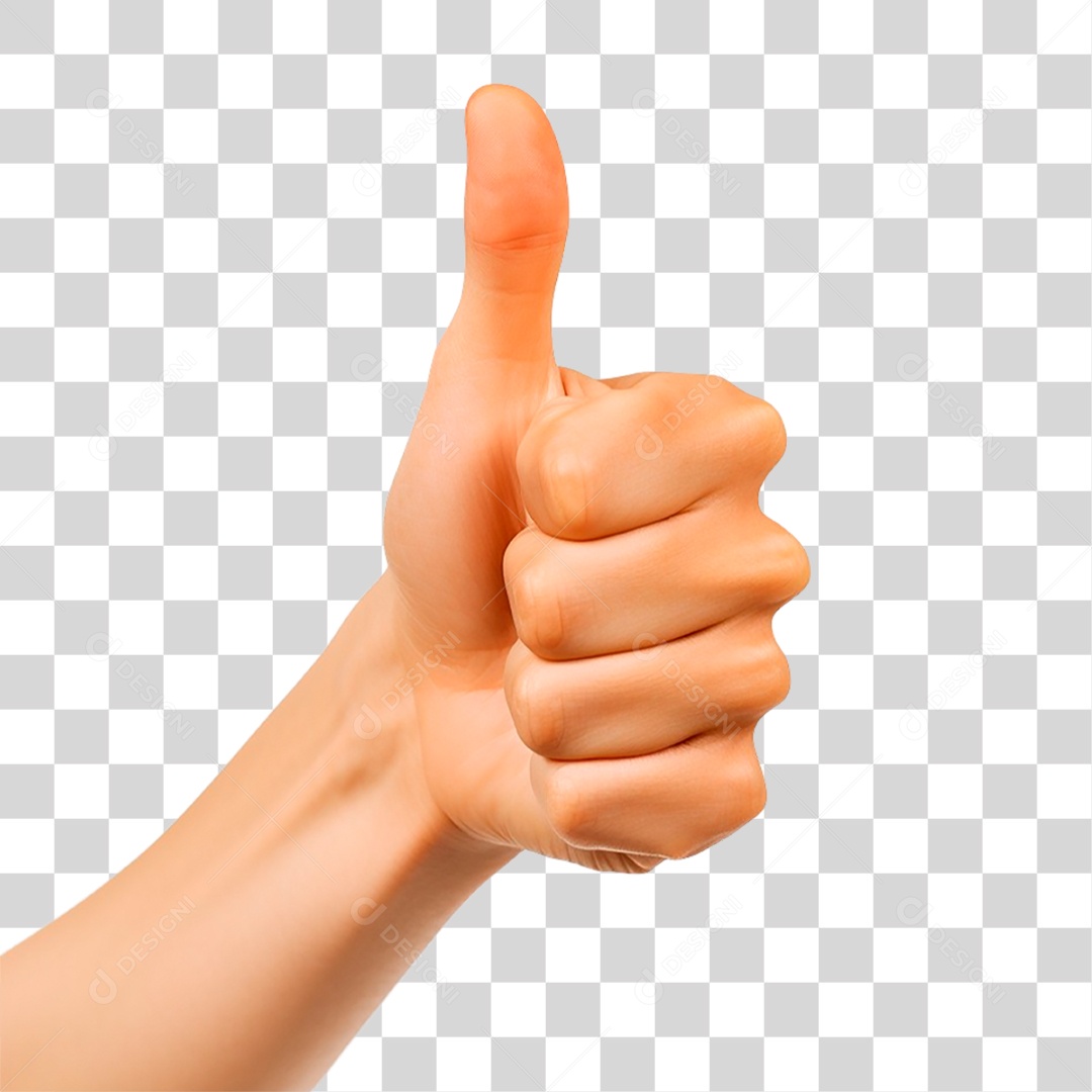 Mão Fazendo Sinal de Positivo PNG Transparente