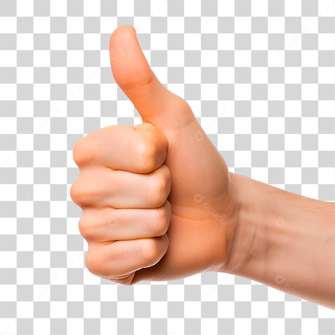Mão Fazendo Sinal de Positivo PNG Transparente