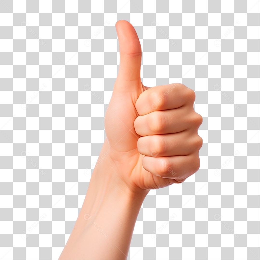 Mão Fazendo Sinal de Positivo PNG Transparente