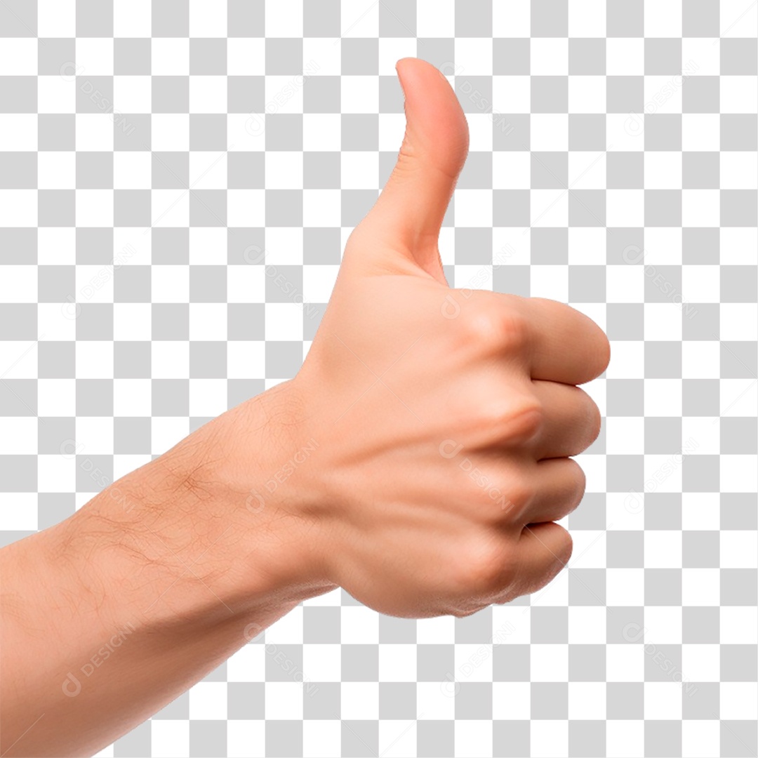 Mão Fazendo Sinal de Positivo PNG Transparente