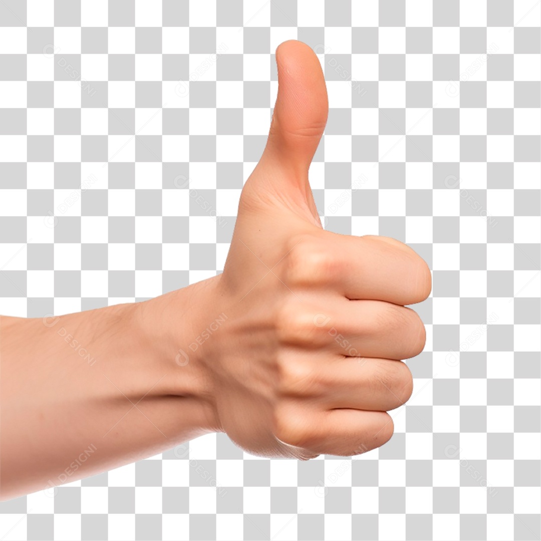 Mão Fazendo Sinal de Positivo PNG Transparente