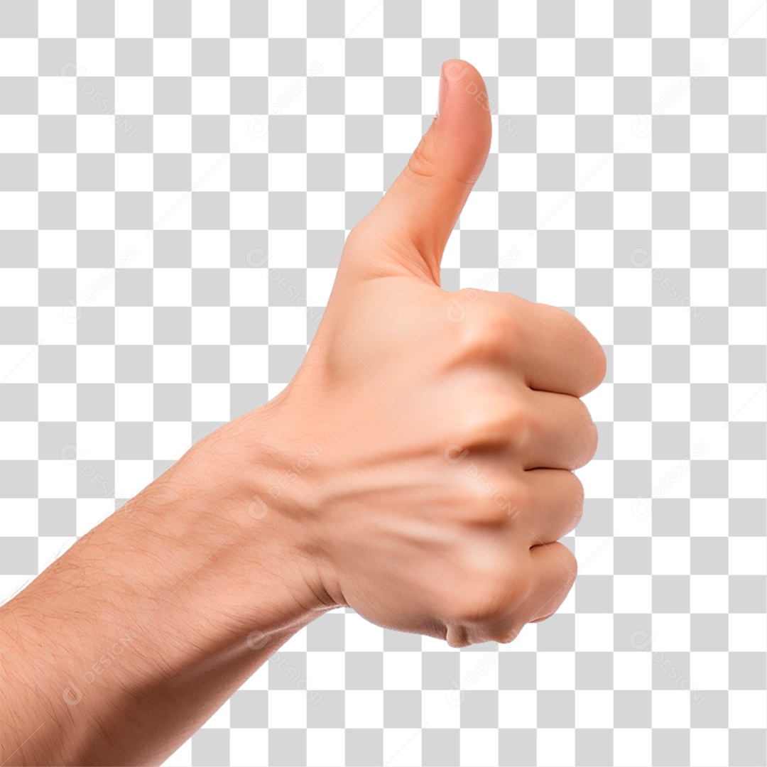 Mão Fazendo Sinal de Positivo PNG Transparente