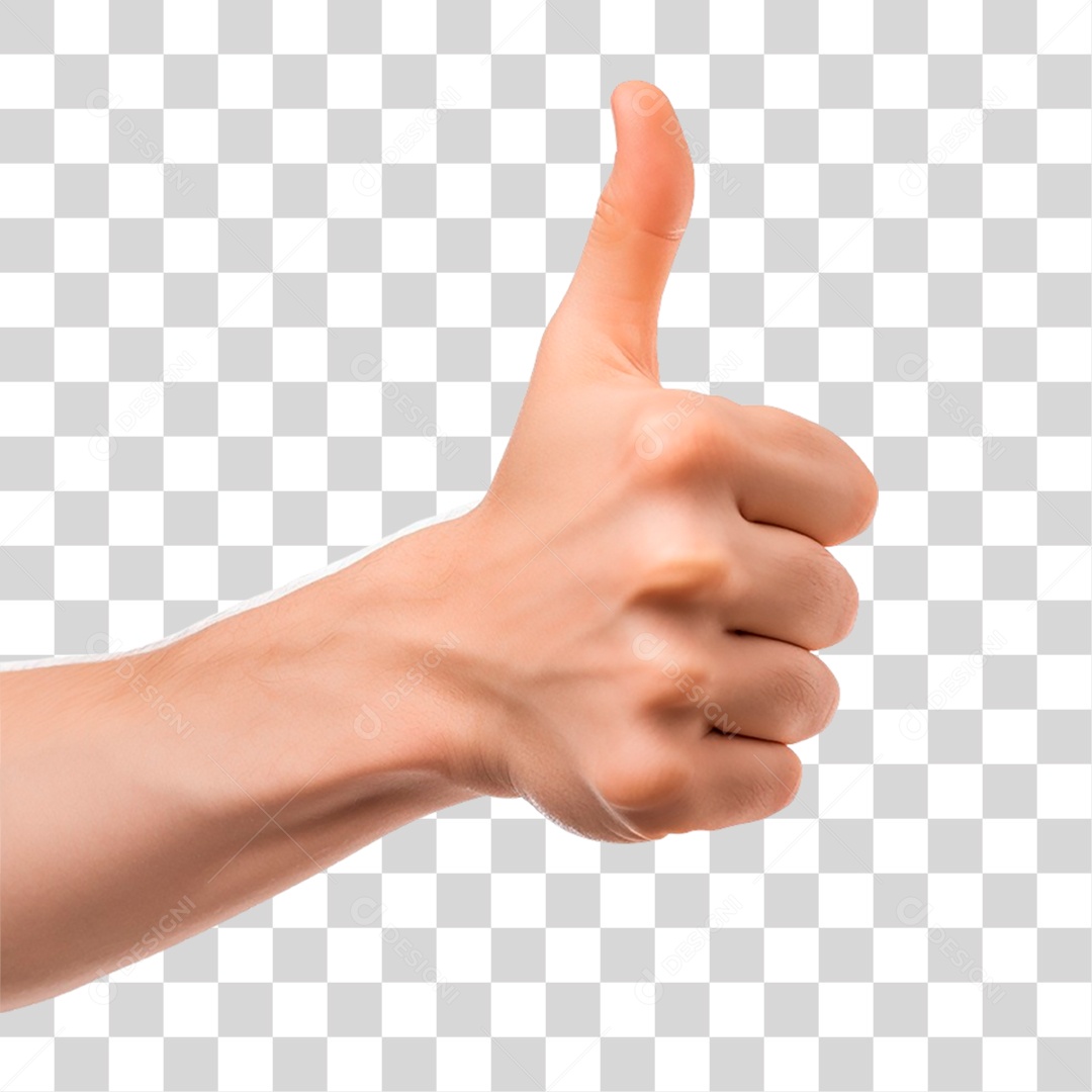 Mão Fazendo Sinal de Positivo PNG Transparente