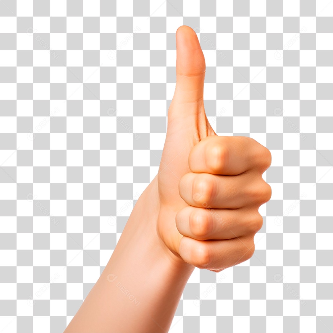 Mão Fazendo Sinal de Positivo PNG Transparente