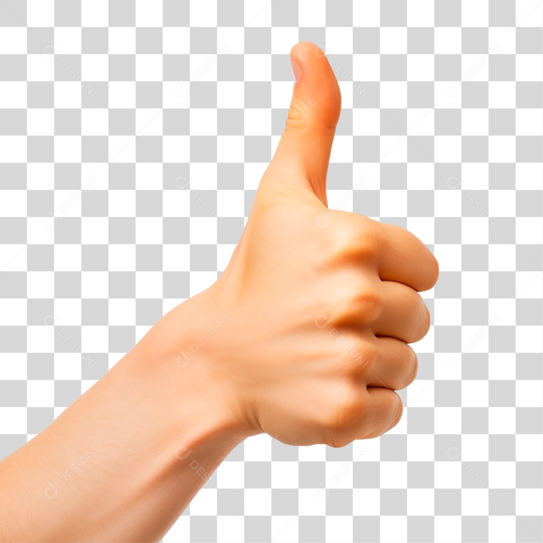 Mão Fazendo Sinal de Positivo PNG Transparente