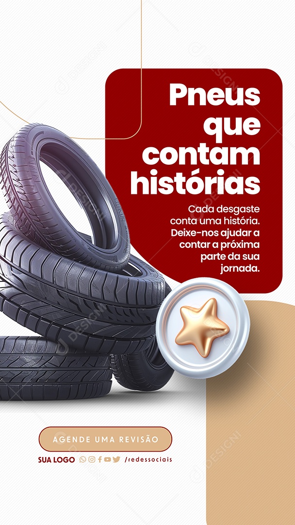 Story Borracharia Pneus que contam histórias Social Media PSD Editável