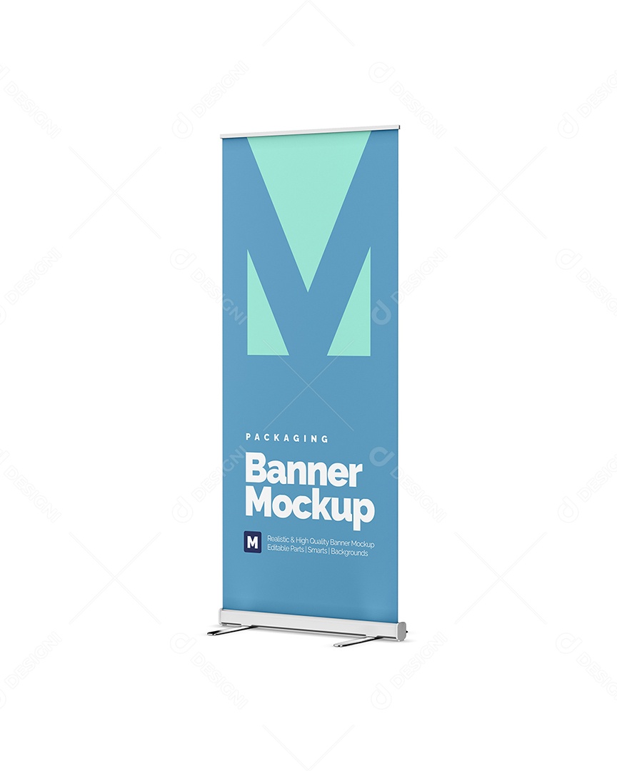 Banner com Sistema de Rolamento Mockup PSD Editável