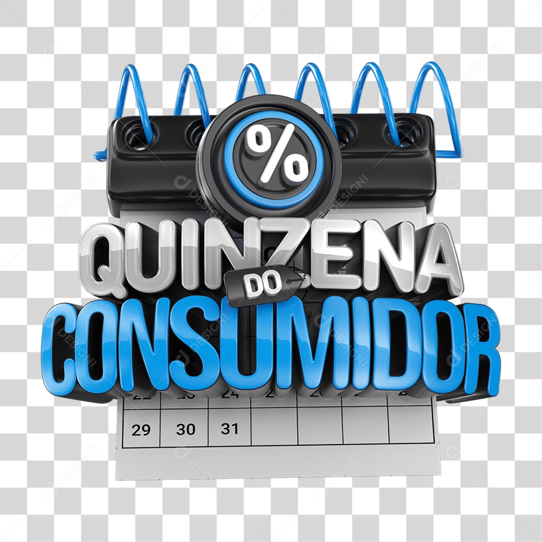 Selo 3D Quinzena do Consumidor PNG Transparente