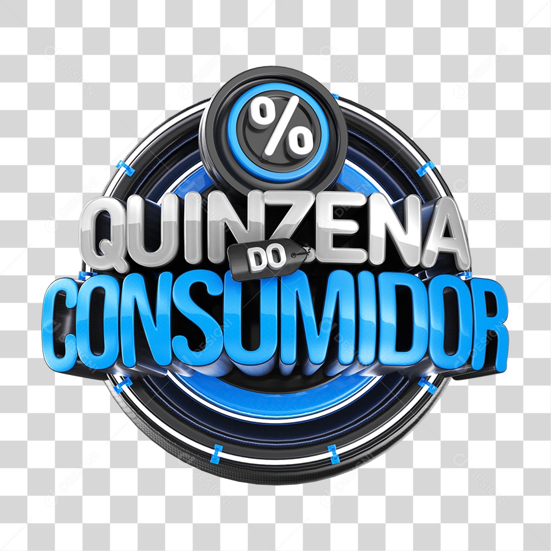Selo 3D Quinzena do Consumidor PNG Transparente