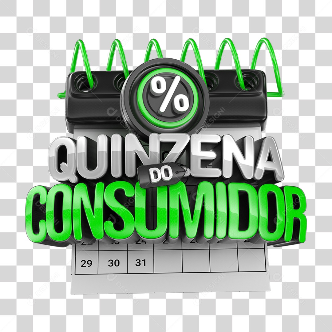 Selo 3D Quinzena do Consumidor PNG Transparente