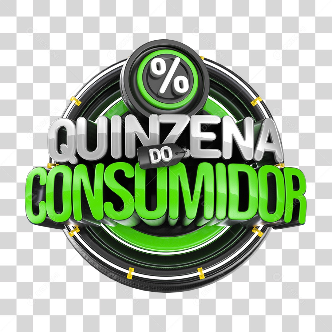 Selo 3D Quinzena do Consumidor PNG Transparente