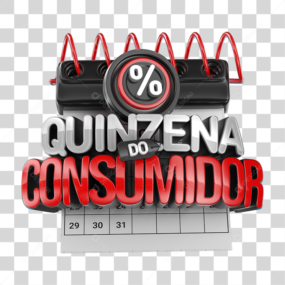 Selo 3D Quinzena do Consumidor PNG Transparente