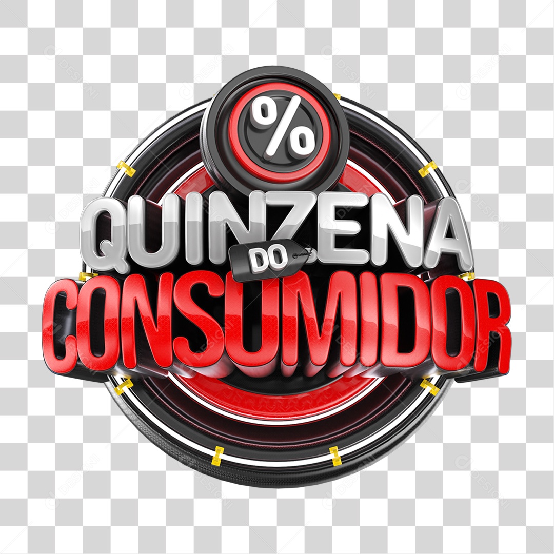 Selo 3D Quinzena do Consumidor PNG Transparente