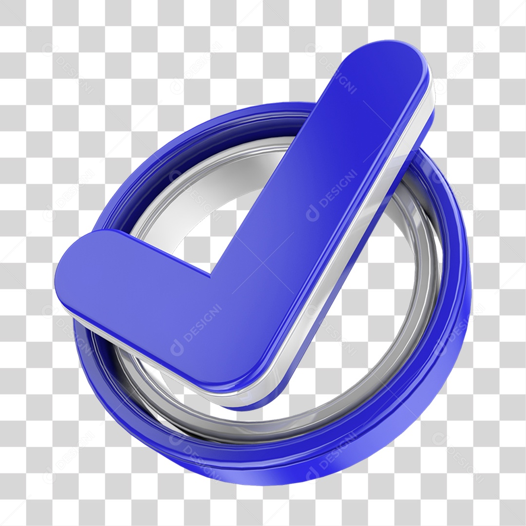 Elemento 3D Ícone Positivo Confirmação PNG Transparente