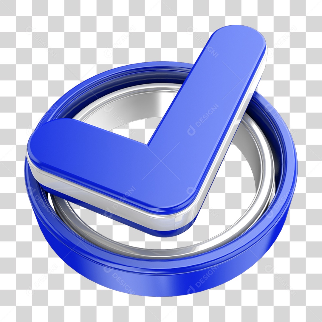 Elemento 3D Ícone Positivo Confirmação PNG Transparente
