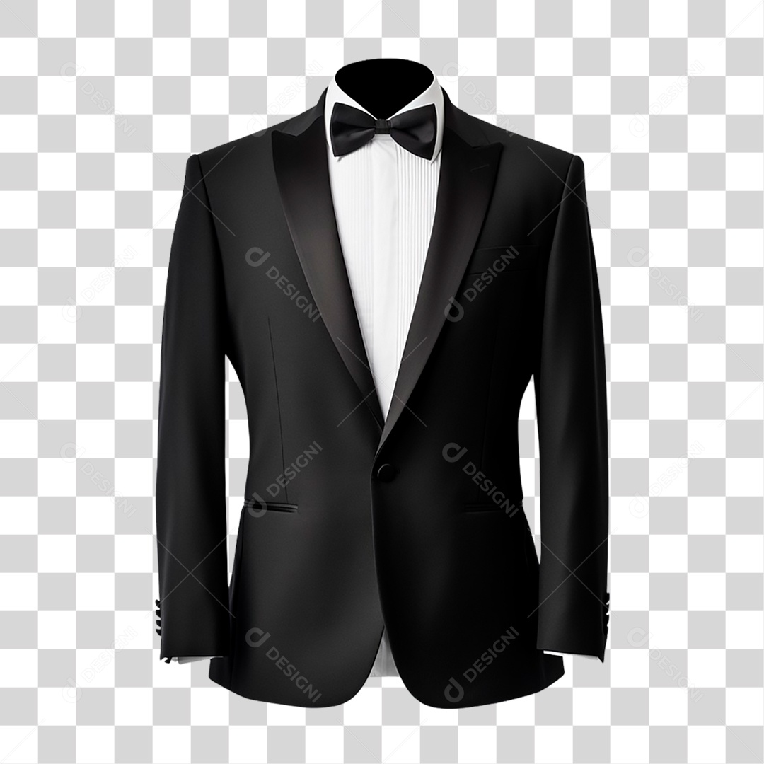 Terno Preto PNG Transparente