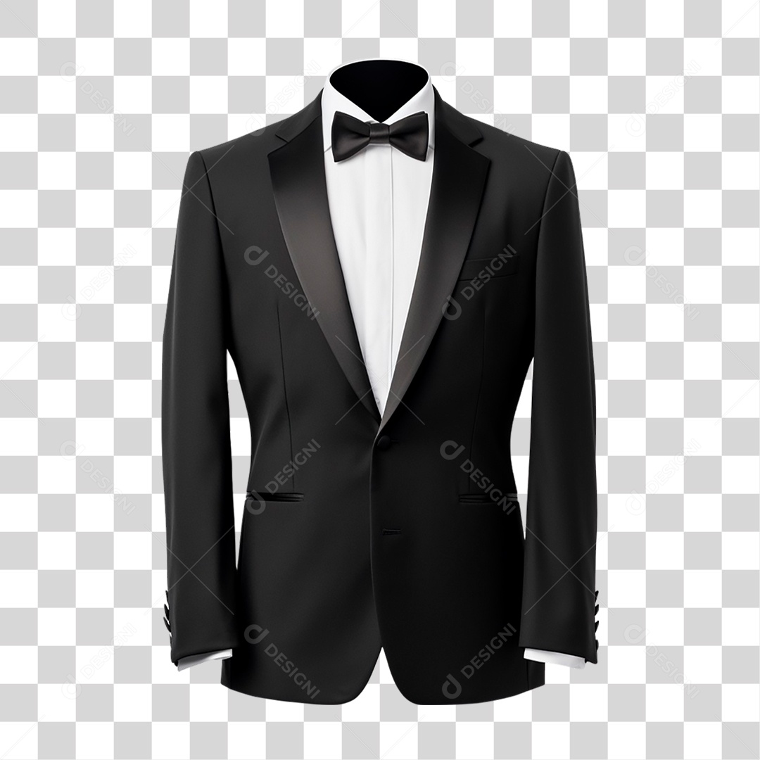 Terno Preto PNG Transparente