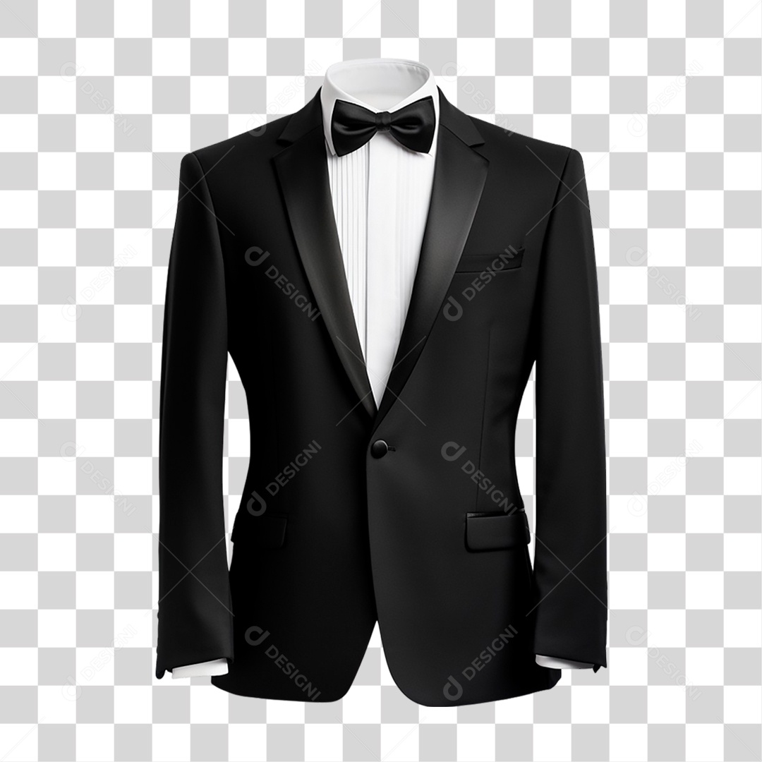 Terno Preto PNG Transparente
