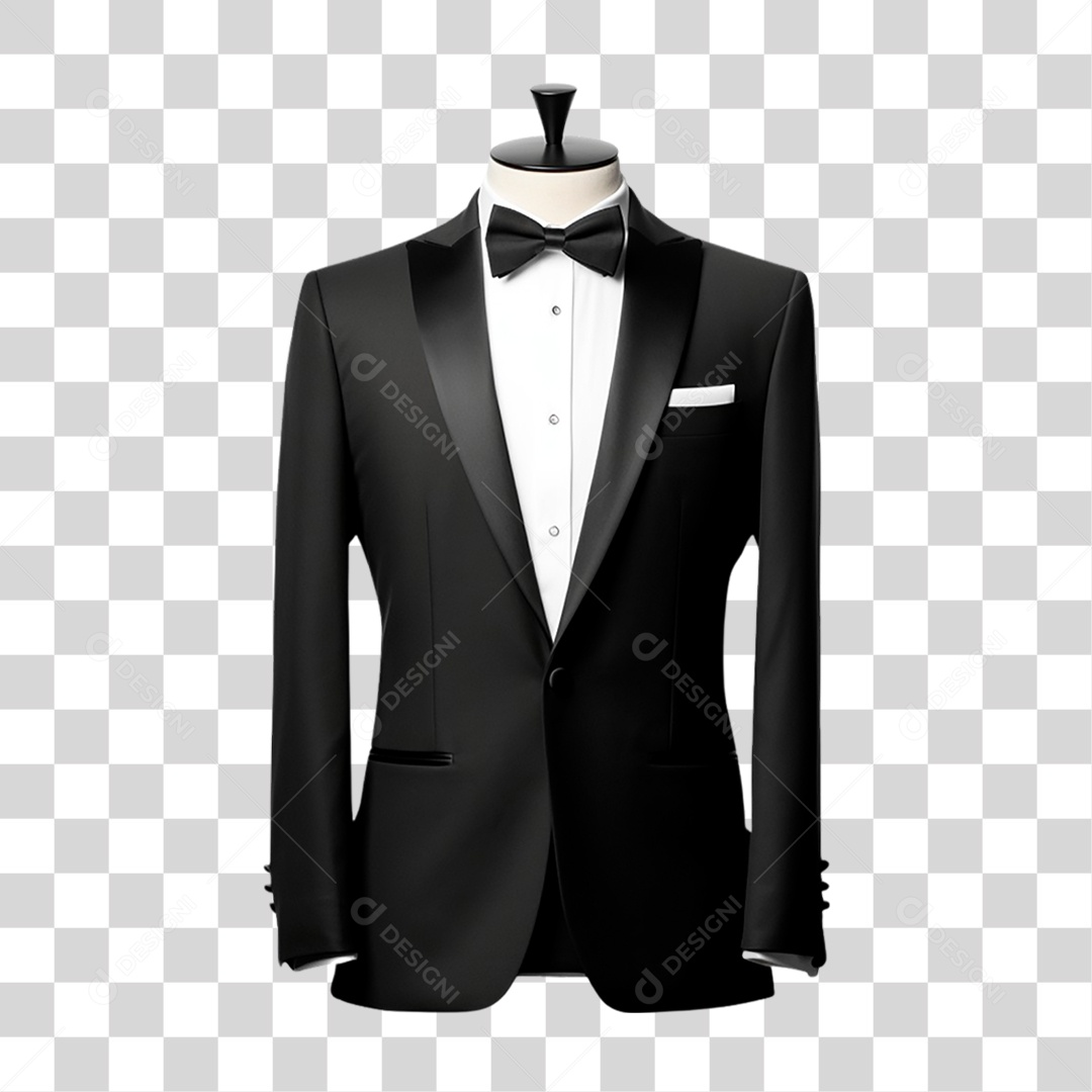 Terno Preto PNG Transparente