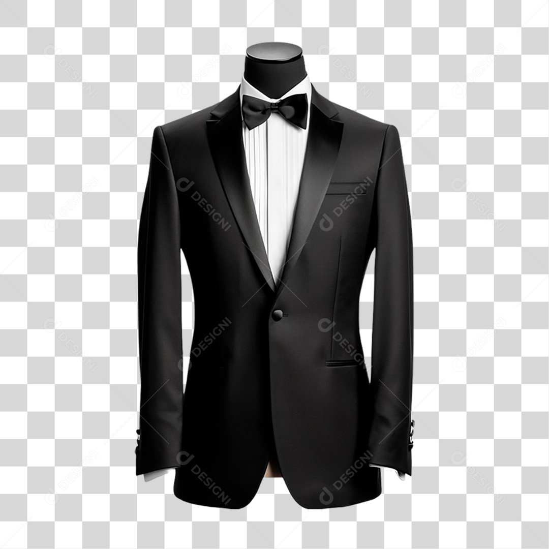 Terno Preto PNG Transparente