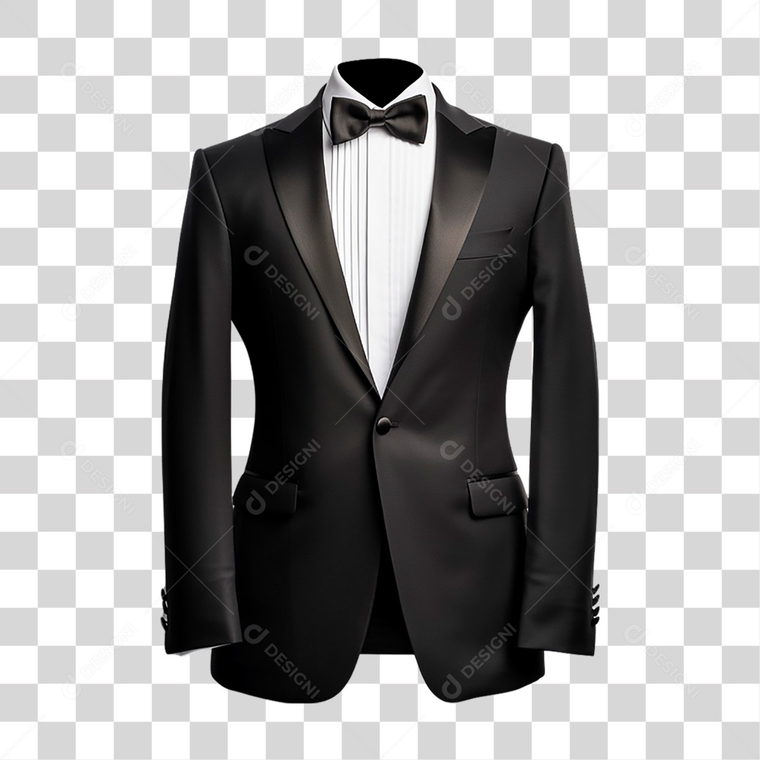 Terno Preto PNG Transparente