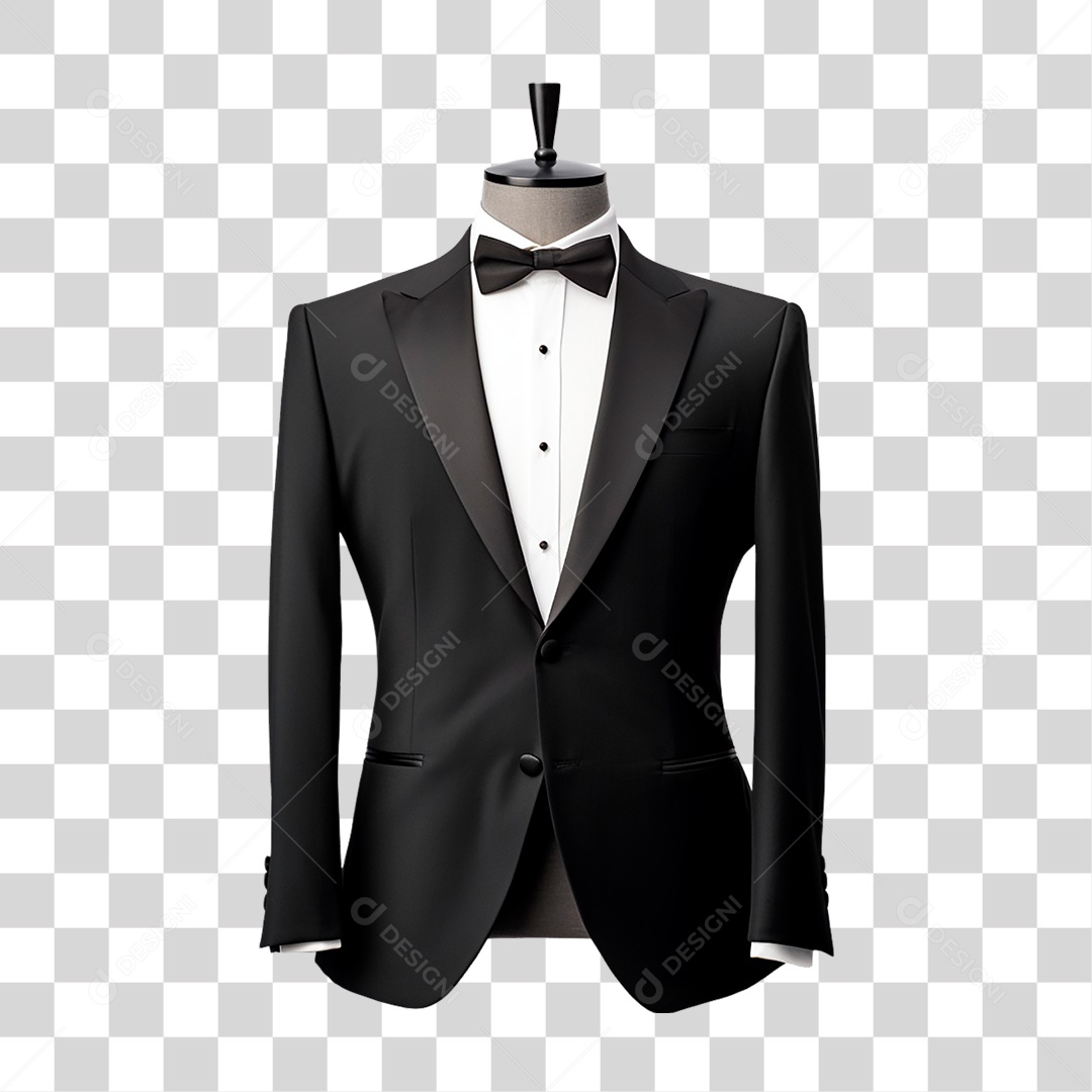 Terno Preto PNG Transparente