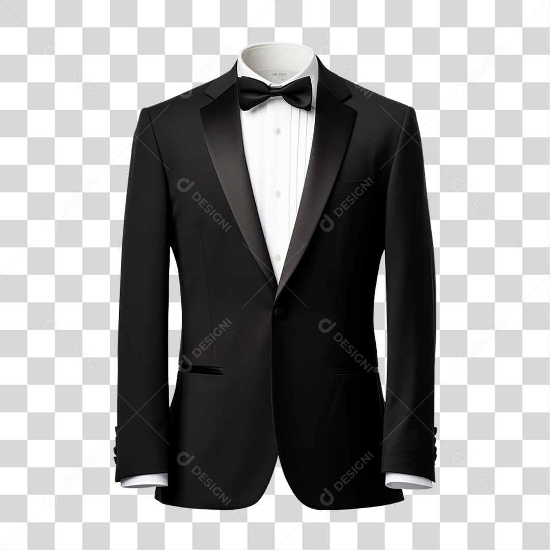 Terno Preto PNG Transparente
