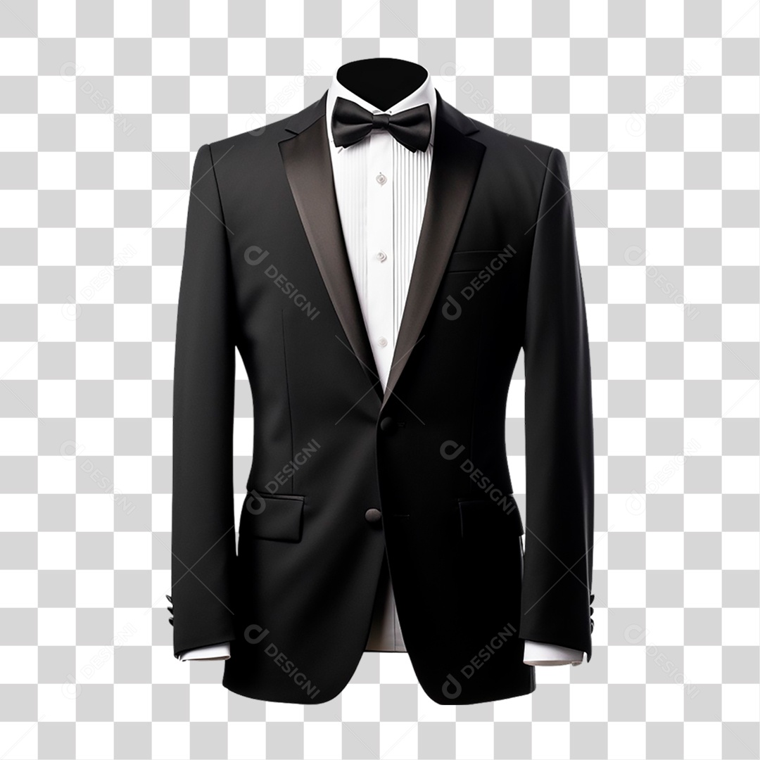 Terno Preto PNG Transparente