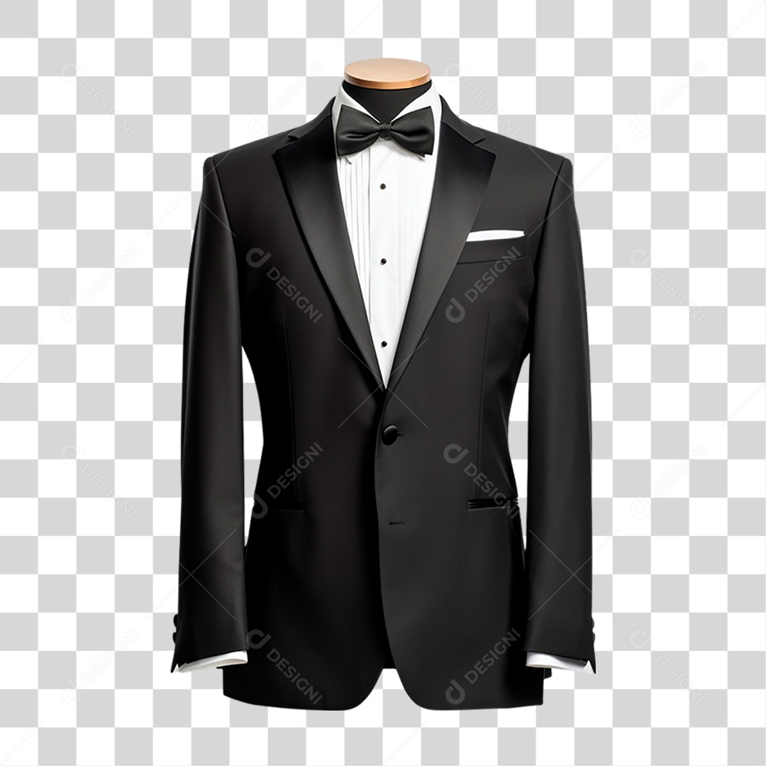 Terno Preto PNG Transparente