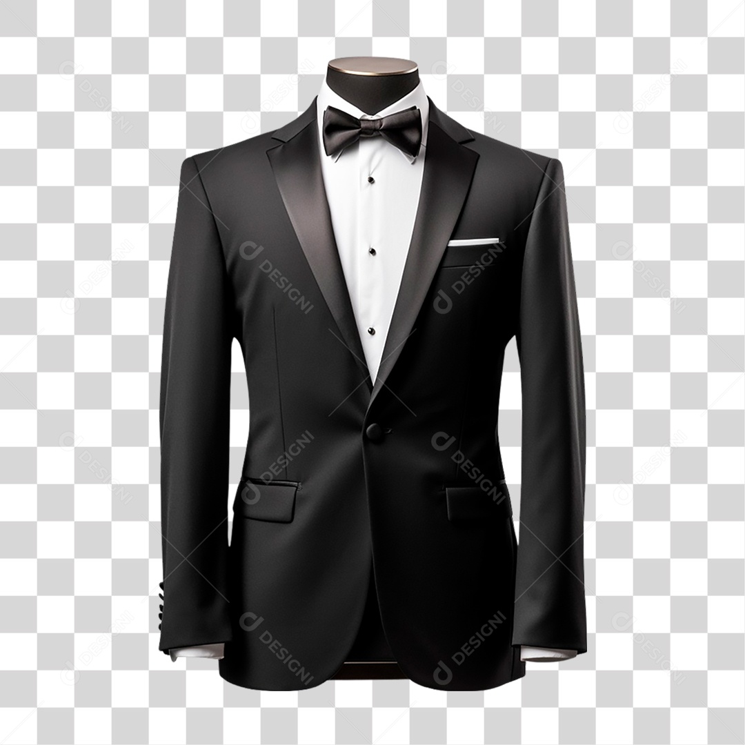 Terno Preto PNG Transparente