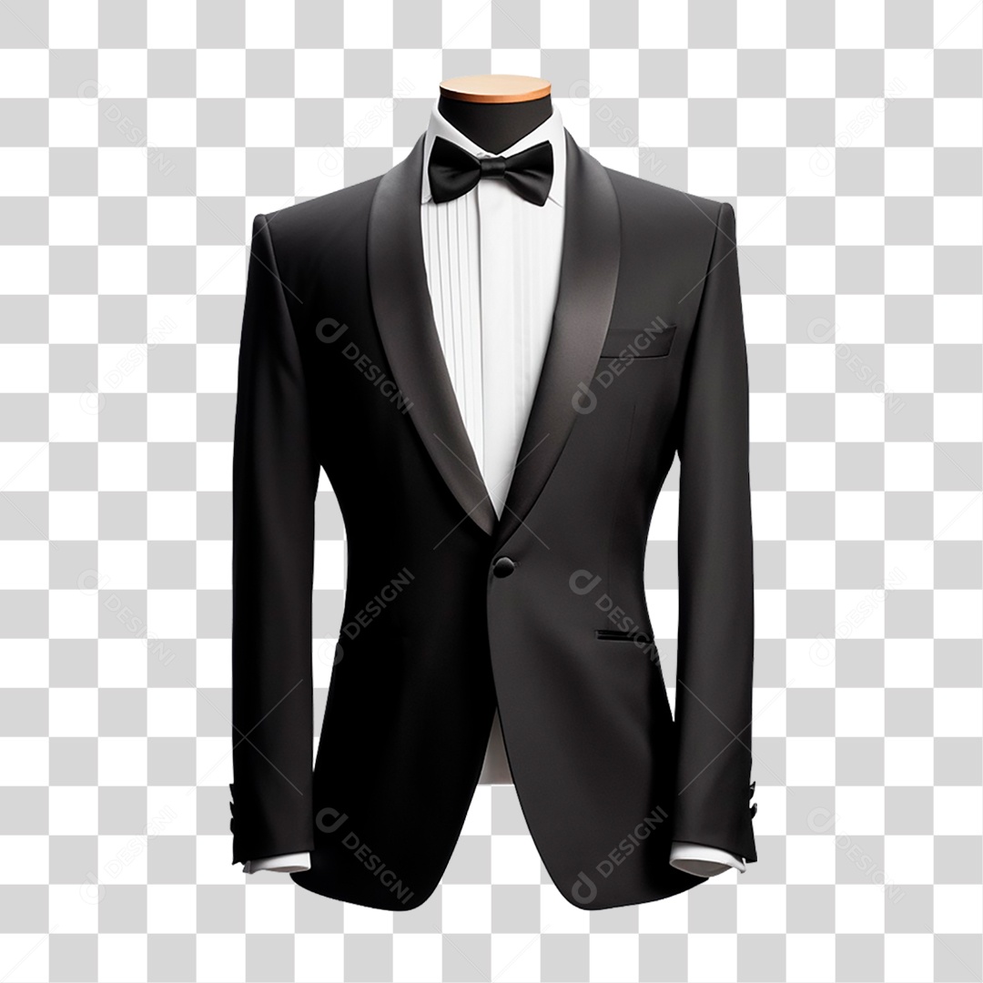Terno Preto PNG Transparente