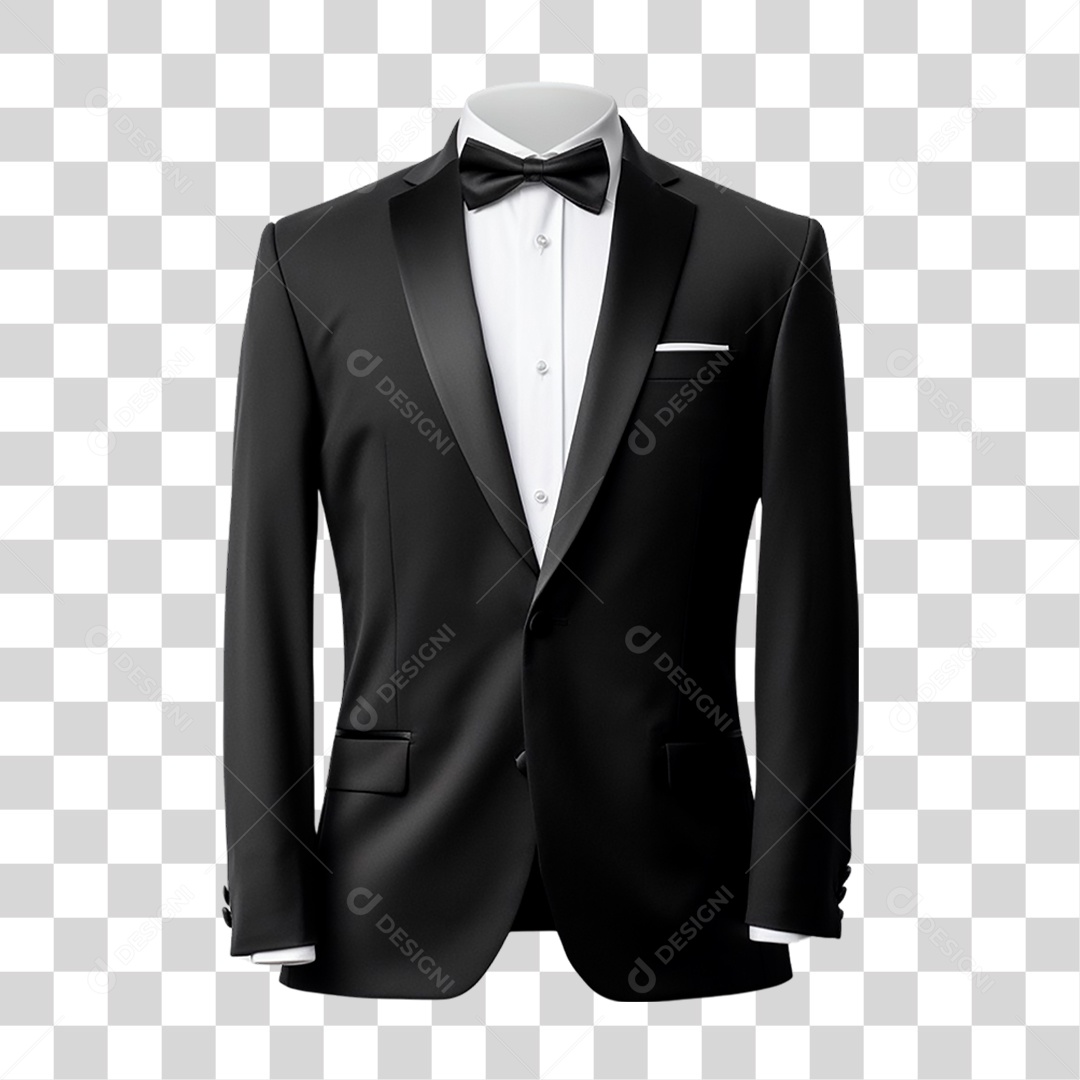 Terno Preto PNG Transparente