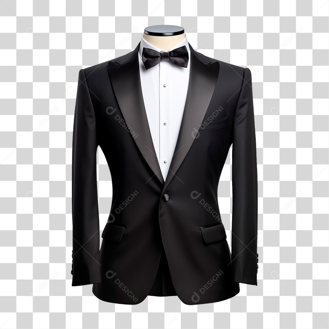 Terno Preto PNG Transparente