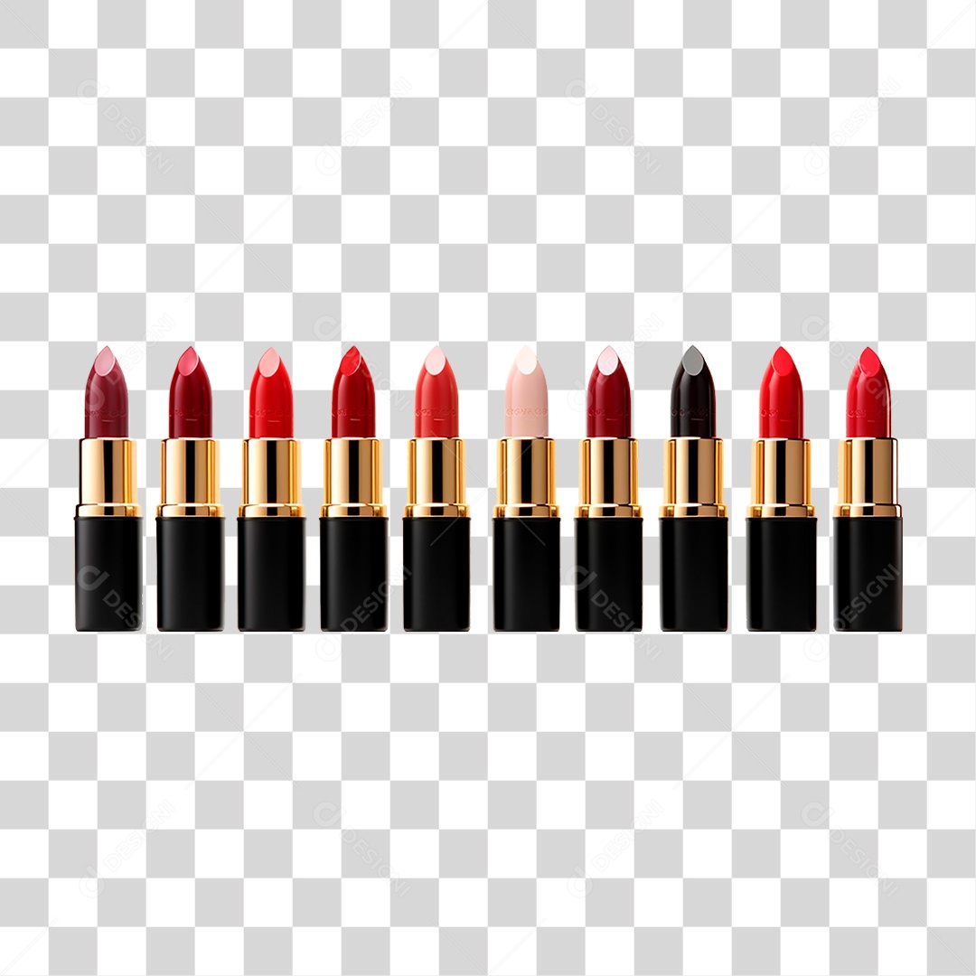 Fileira de Batons PNG Transparente