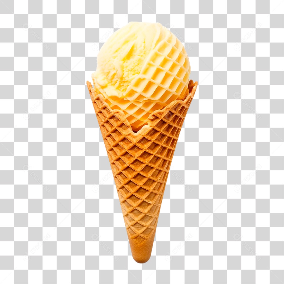 Sorvete de Baunilha PNG Transparente