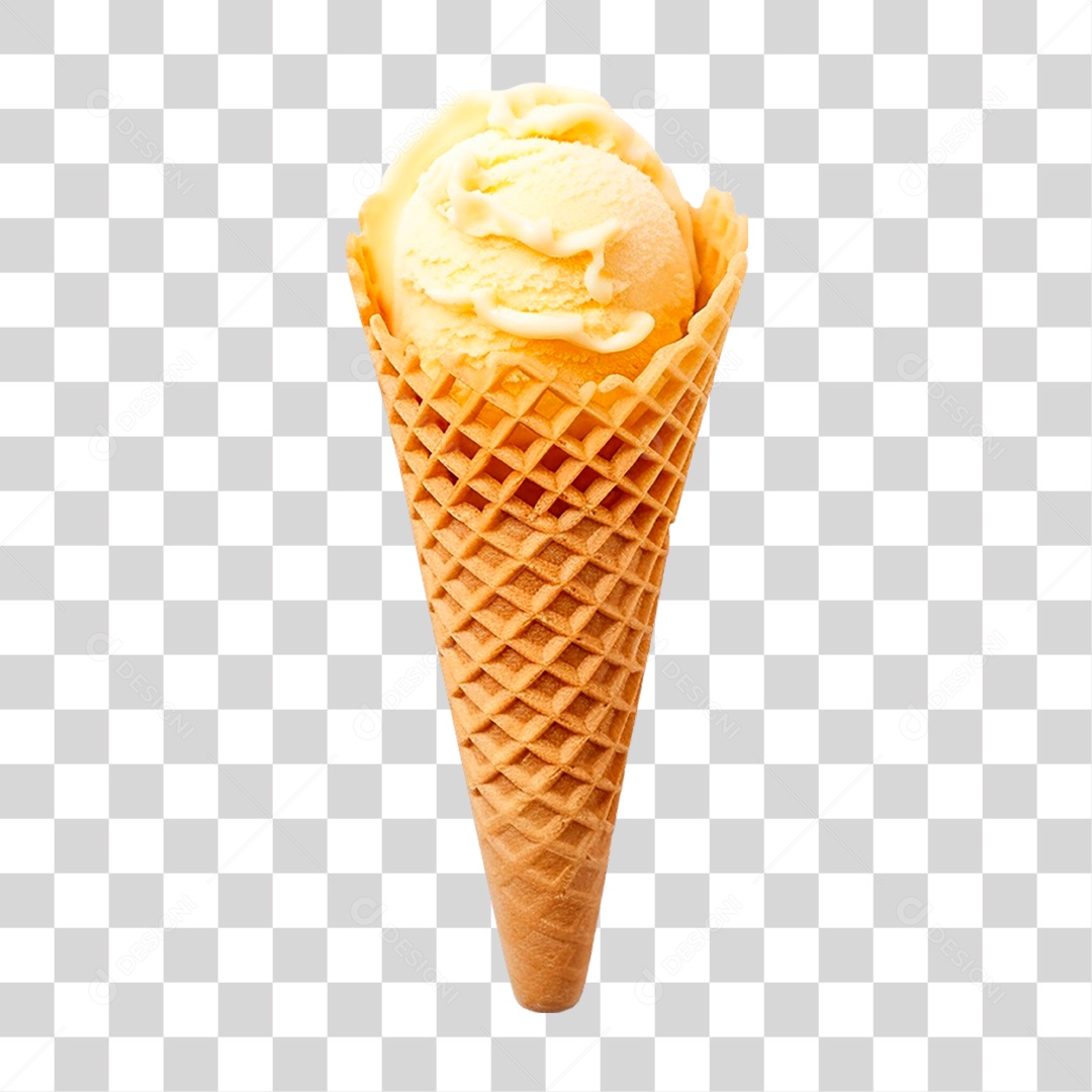 Sorvete de Baunilha PNG Transparente