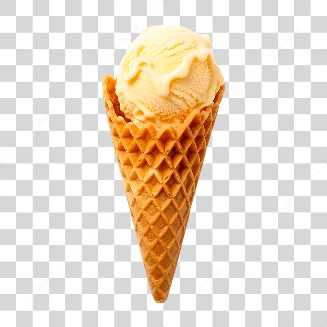 Sorvete de Casquinha PNG Transparente