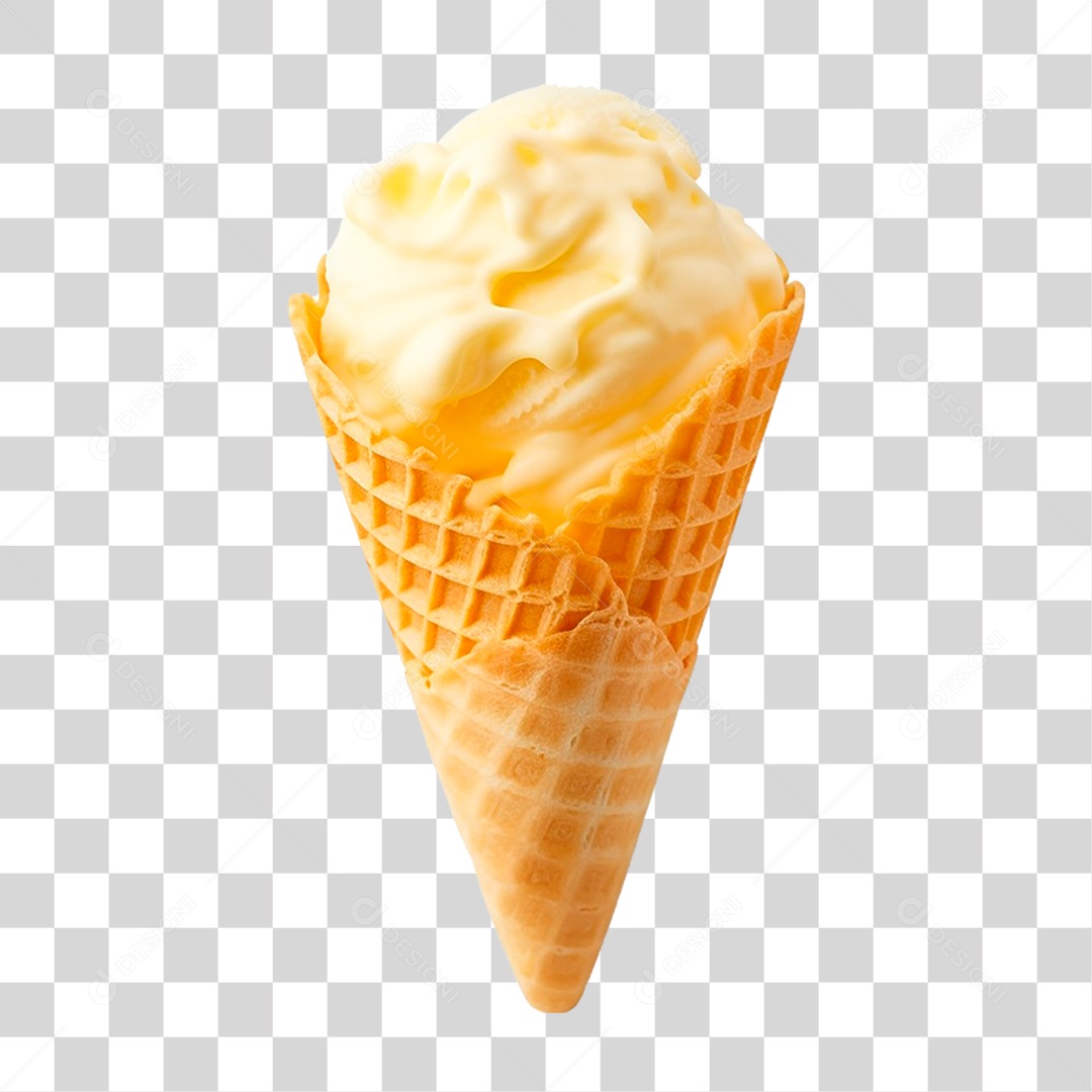 Sorvete de Casquinha PNG Transparente