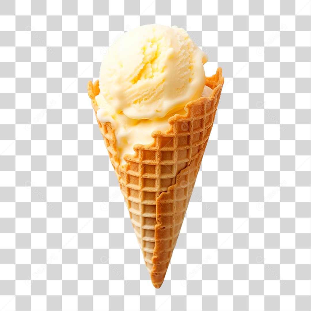 Sorvete de Casquinha PNG Transparente