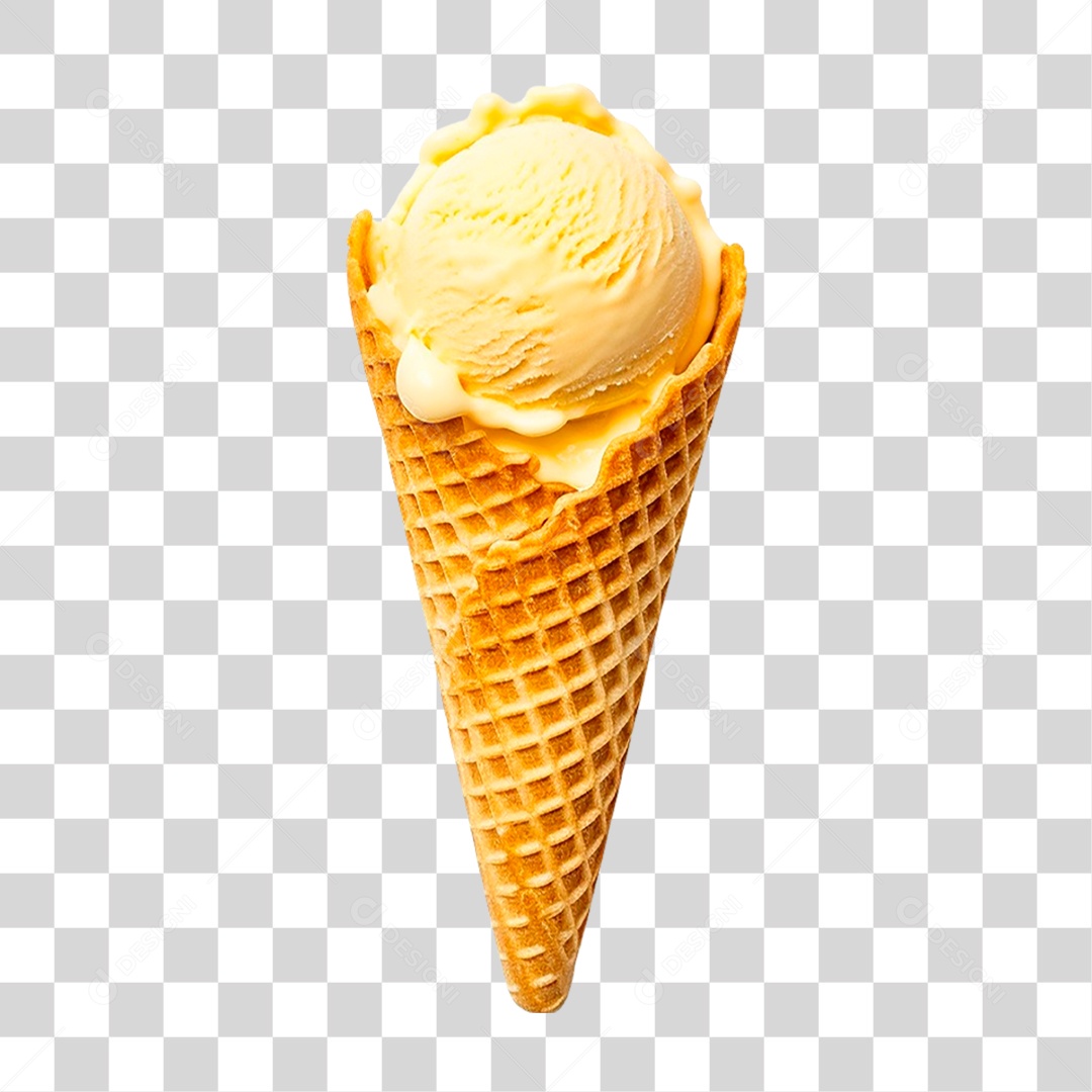 Sorvete de Casquinha PNG Transparente