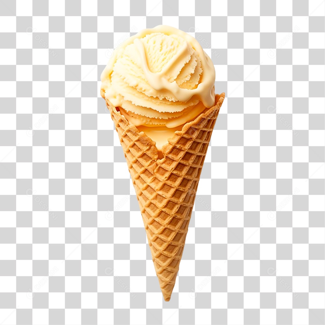 Sorvete de Casquinha PNG Transparente