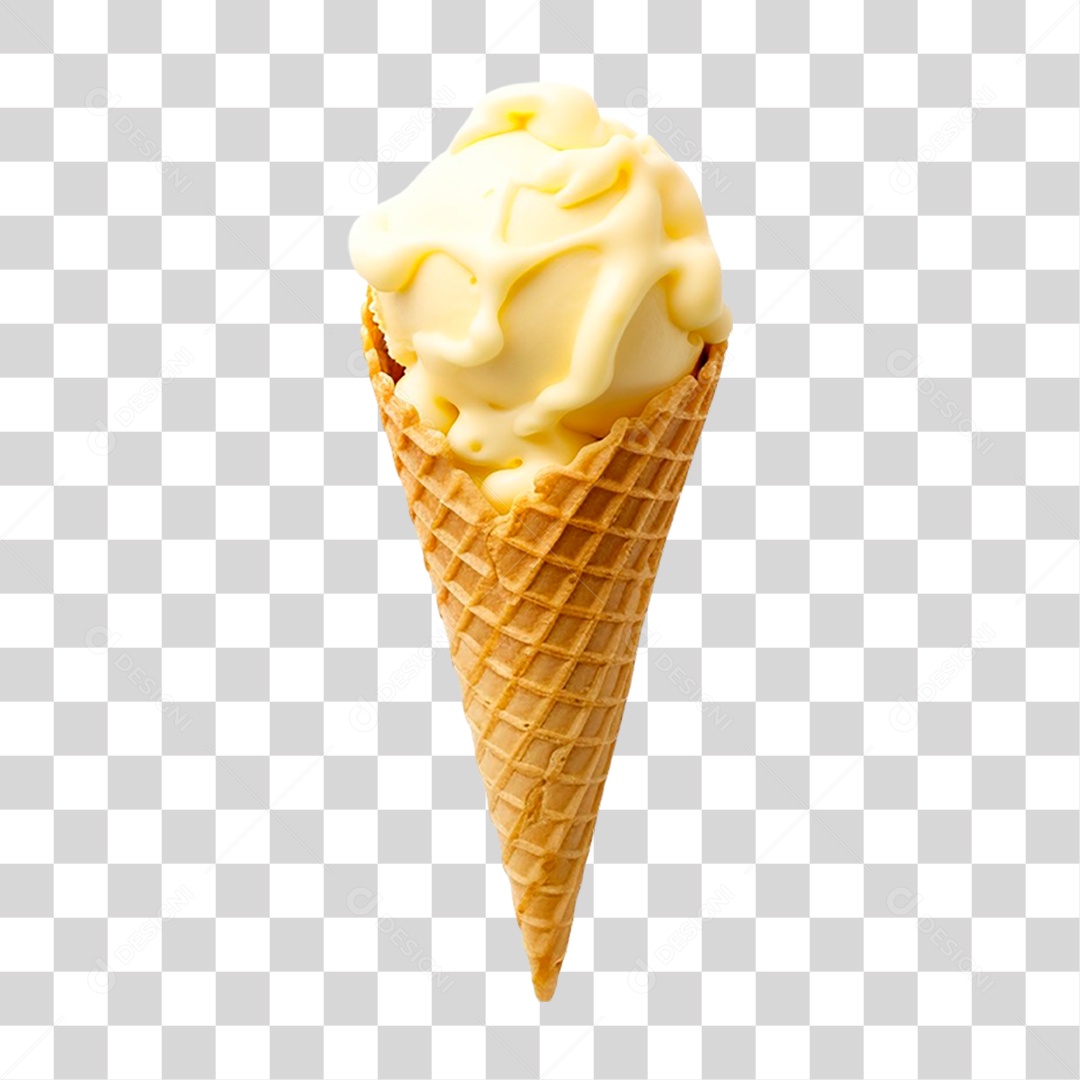 Sorvete de Casquinha PNG Transparente