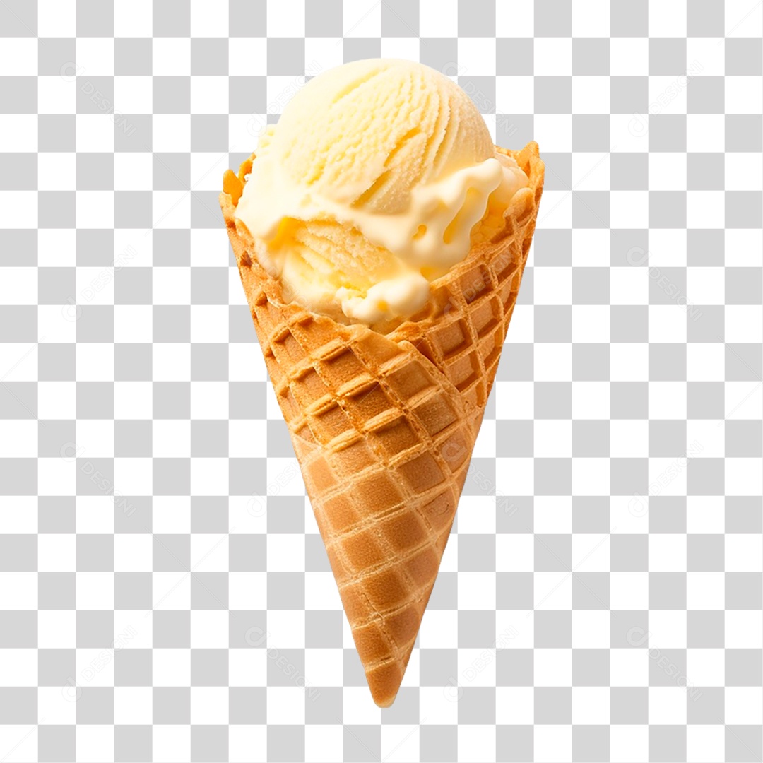 Sorvete de Casquinha PNG Transparente