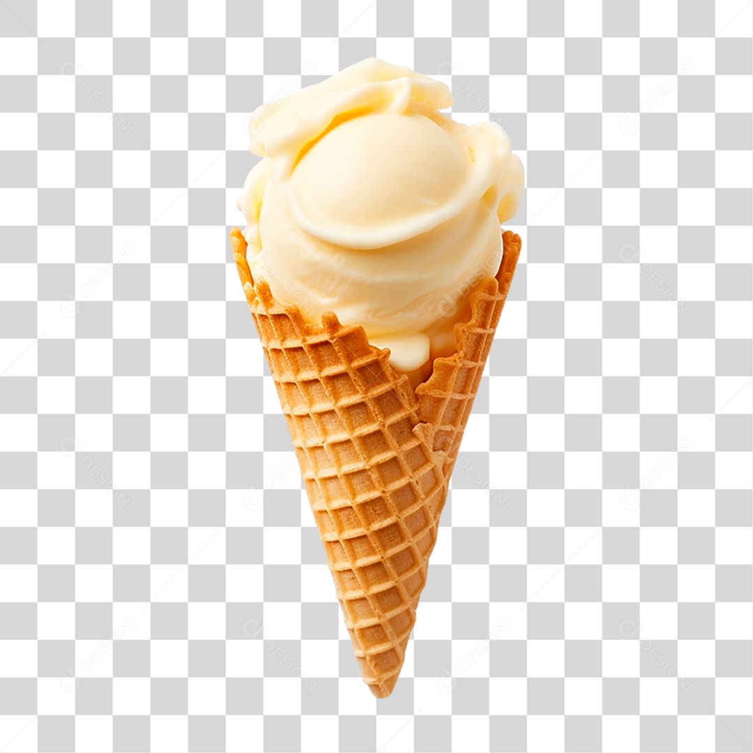 Sorvete de Casquinha PNG Transparente