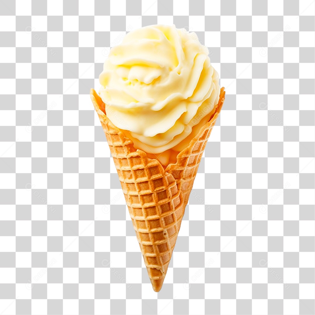 Sorvete de Casquinha PNG Transparente