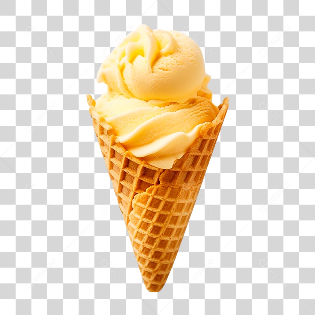 Sorvete de Casquinha PNG Transparente