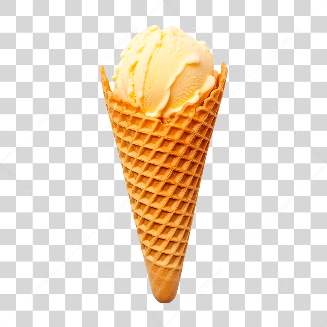 Sorvete de Casquinha PNG Transparente