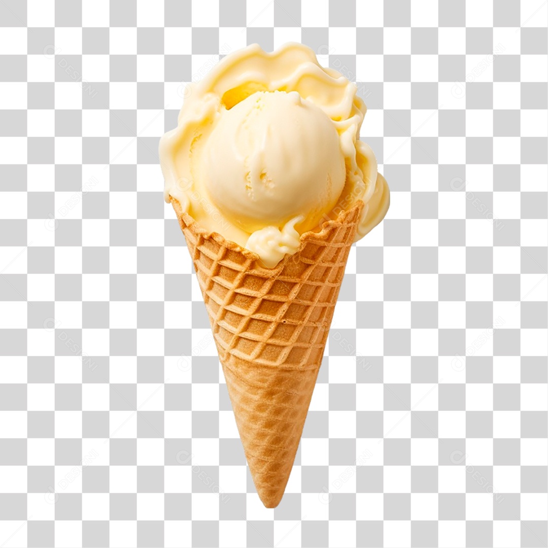 Sorvete de Casquinha PNG Transparente